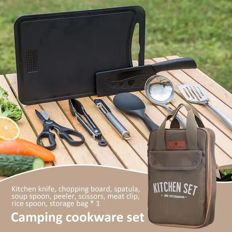 8pcs Camping Kitchen Cookware  - Camping Hiking Cooking 评论和价格