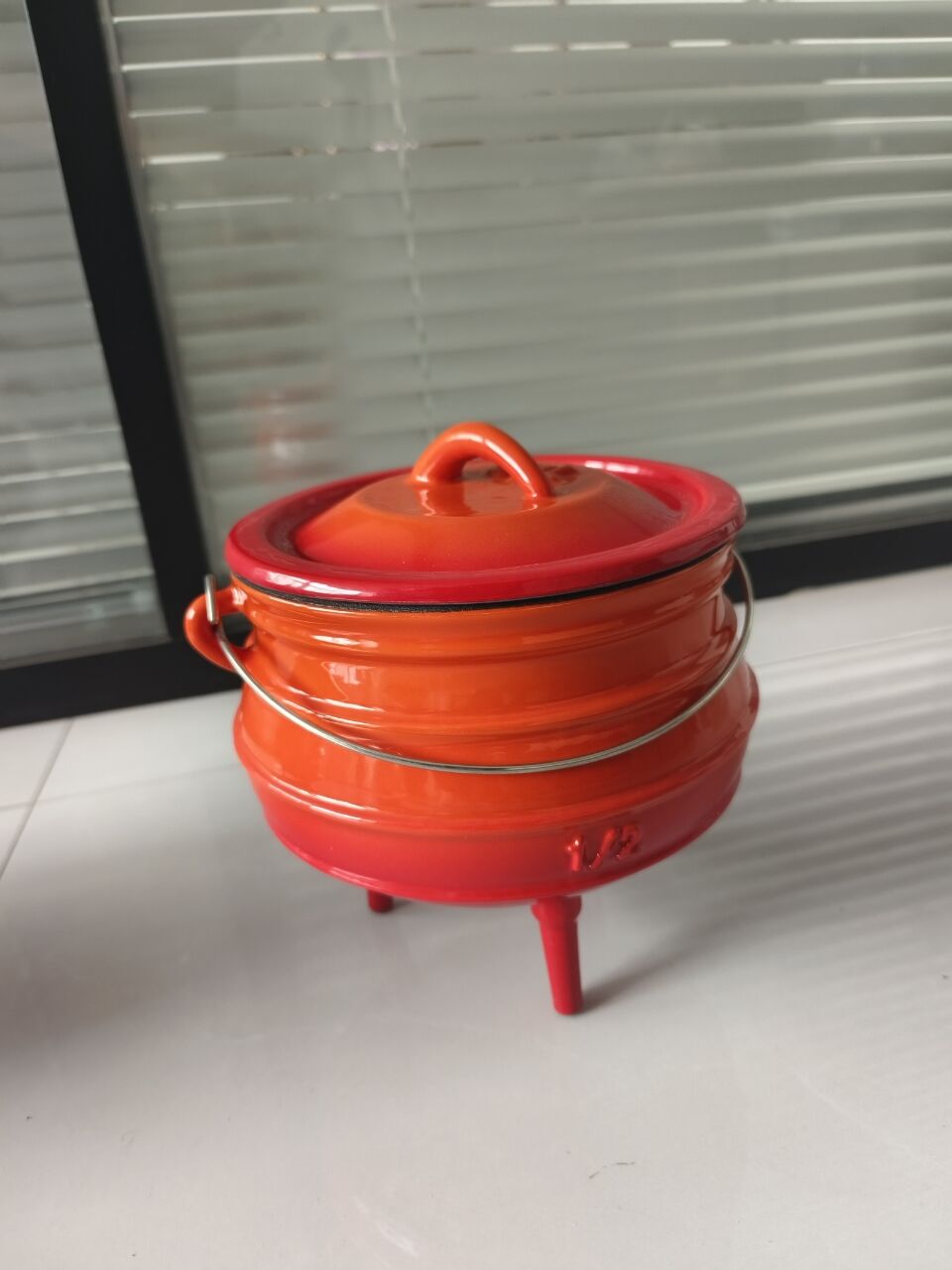1/2# Cast Iron Enamel Dutch Ov - Camp Dutch Oven Cast 评论和价格