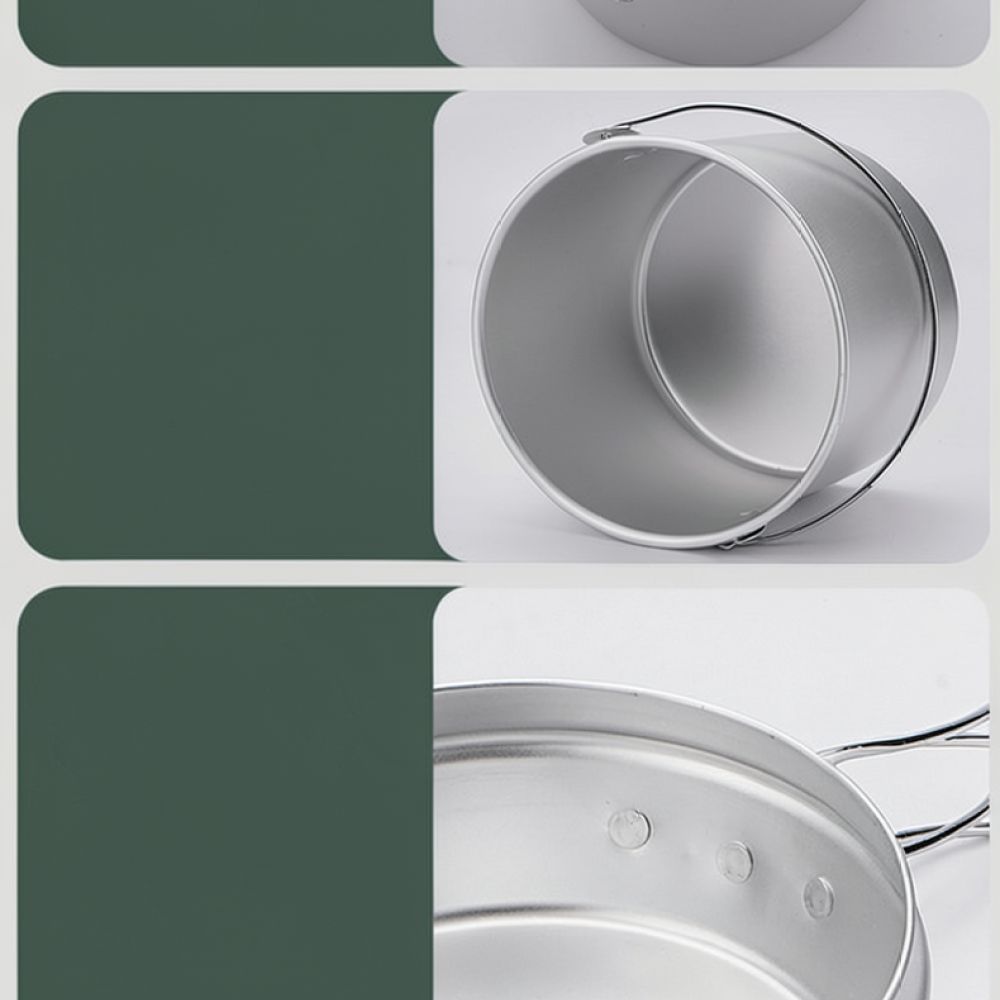 Outdoor Picnic Aluminum Cookwa - Camping Cooking Dining Set 评论和价格