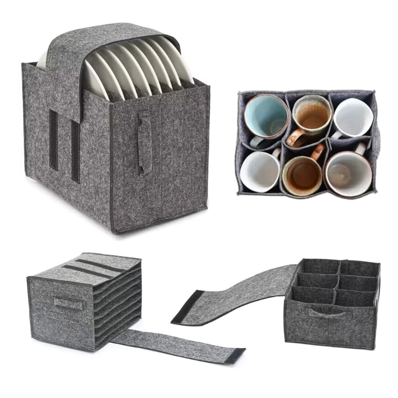 Felt Plate Dish Cup Storage Ba - Camping Cooking Organizer 评论和价格