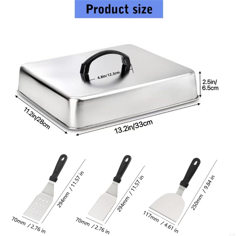 Metal Basting Cover with Top H - Camping Cooking Flat Top 评论和价格