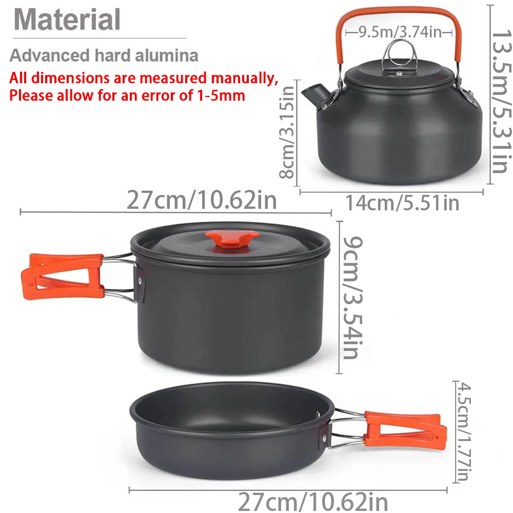 1pcs/1set Camping Cookware Kit - Camping Cooking Organizer 评论和价格