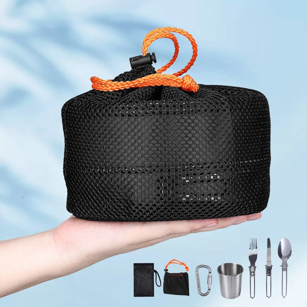 Camping Cookware Kit Kettle Po - Camping Hiking Cooking 评论和价格